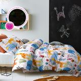 NNEDSZ Little Jungle Glow in the Dark Quilt Cover Set Double