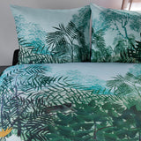 NNEDSZ Bedding House Madagascar Green Cotton Quilt Cover Set Queen