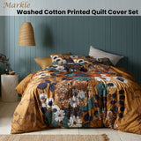 NNEDSZ Accessorize Markle Washed Cotton Printed Quilt Cover Set Queen