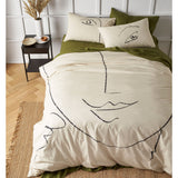 NNEDSZ Accessorize Matisse Natural Cotton Quilt Cover Set King