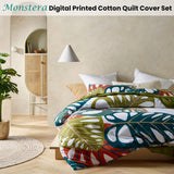 NNEDSZ Accessorize Monstera Digital Printed Cotton Quilt Cover Set King
