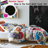 NNEDSZ Monster Squad Glow in the Dark Quilt Cover Set Single