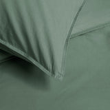 NNEDSZ Bedding House Organic Cotton Basic Green Quilt Cover Set Queen
