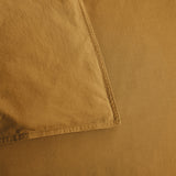 NNEDSZ Bedding House Organic Cotton Basic Ochre Quilt Cover Set Queen