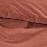 NNEDSZ Bedding House Organic Cotton Basic Terracotta Quilt Cover Set King