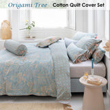 NNEDSZ Studio Origami Tree  Light Blue Quilt Cover Set Queen