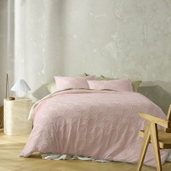 NNEDSZ Accessorize Orion Blush Cotton Quilt Cover Set Single