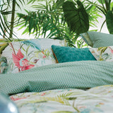 NNEDSZ Studio Palm Scenes White Cotton Quilt Cover Set Queen