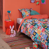 NNEDSZ Oilily Party Blocks Cotton Quilt Cover Set Single