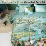 NNEDSZ Studio Paradise Green Quilt Cover Set Queen