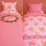 NNEDSZ Oilily Prom Flowers Pink Cotton Quilt Cover Set Single