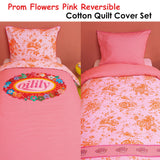 NNEDSZ Oilily Prom Flowers Pink Cotton Quilt Cover Set Single