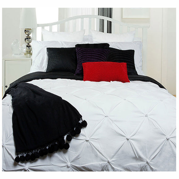 NNEDSZ Bloomington Puffy Quilt Cover Set White DOUBLE