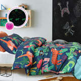 NNEDSZ Rainforest Glow in the Dark Quilt Cover Set Single