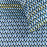 NNEDSZ Bedding House Rhythm Blue Green Cotton Sateen Quilt Cover Set King