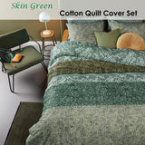 NNEDSZ Bedding House Skin Green Cotton Quilt Cover Set King