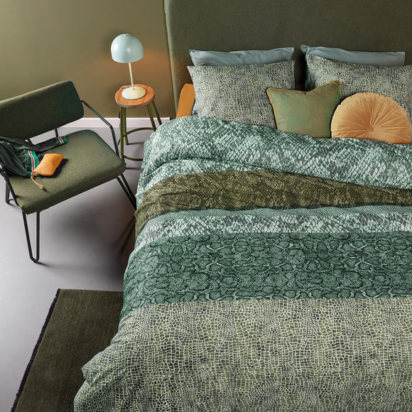 NNEDSZ Bedding House Skin Green Cotton Quilt Cover Set Queen