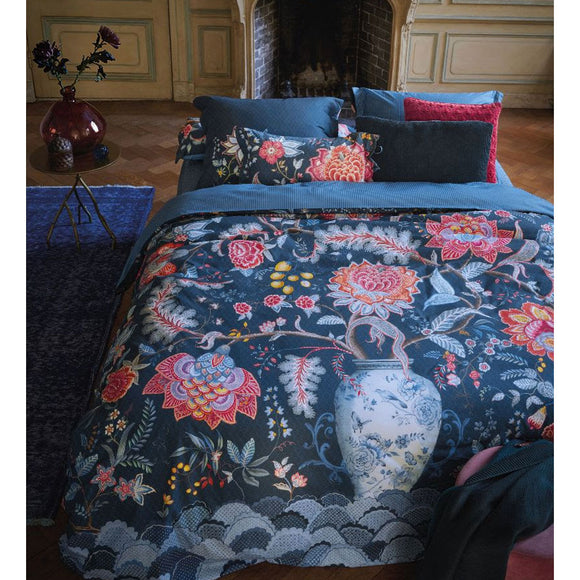NNEDSZ Studio Tree of Life Dark Blue 100% Cotton Quilt Cover Set Queen