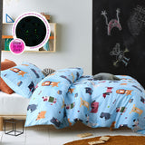 NNEDSZ Glow in the Dark Quilt Cover Set Single