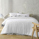 NNEDSZ Big Sleep White Zig Zag Super Soft Tufted Quilt Cover Set Queen