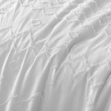 NNEDSZ Big Sleep White Zig Zag Super Soft Tufted Quilt Cover Set Queen