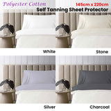 NNEDSZ Accessorize Self Tanning Polyester Cotton Sheet Protector 145cm x 220cm Charcoal