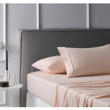NNEDSZ Accessorize Cotton Flannelette Sheet Set Blush Single