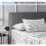 NNEDSZ Accessorize Cotton Flannelette Sheet Set Botanical Double