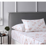 NNEDSZ Accessorize Cotton Flannelette Sheet Set Flower Bunch Pink Single