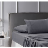 NNEDSZ Accessorize Cotton Flannelette Sheet Set Grey Double