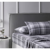 NNEDSZ Accessorize Cotton Flannelette Sheet Set Plaid Single