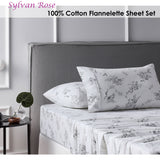 NNEDSZ Accessorize Cotton Flannelette Sheet Set Sylvan Rose Single