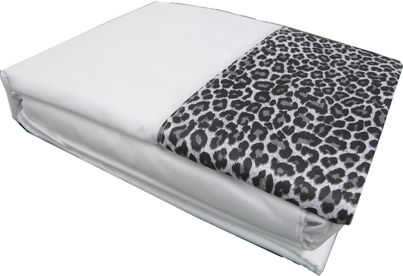 NNEDSZ Big Sleep Leopard Sheet Set White DOUBLE