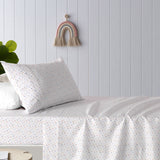 NNEDSZ Polka Multi Printed Microfibre Sheet Set Single