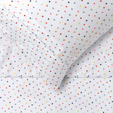 NNEDSZ Polka Multi Printed Microfibre Sheet Set Single