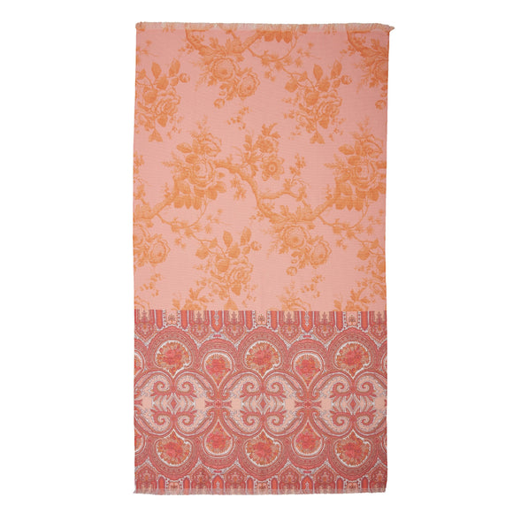 NNEDSZ Oilily Cotton Digital Print Large Towel Bright Rose