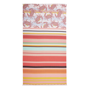 NNEDSZ Oilily Cotton Digital Print Large Towel Crazy Crabs