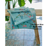 NNEDSZ Studio Les Fleurs Cotton Wash Mitt Blue