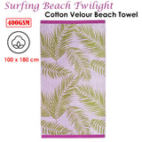 NNEDSZ Bedding House Surfing Beach Twilight Cotton Velour Beach Towel