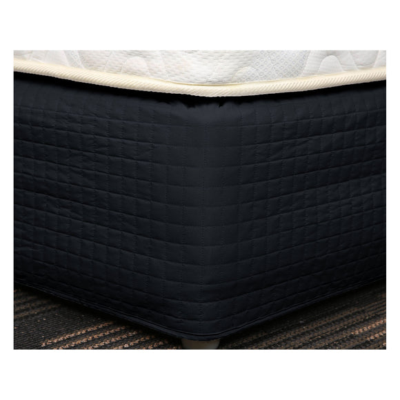 NNEDSZ Easy Fit Quilted Valance Black - Single