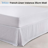NNEDSZ Vintage Design Homewares White French Linen Valance 35cm Wall Queen