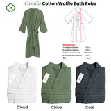 NNEDSZ Home Camila Cotton Waffle Bath Robe Chive