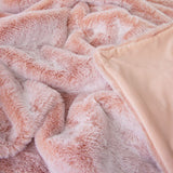 NNEDSZ Home Archie Soft Pink Faux Fur Throw Rug 130 x 160cm