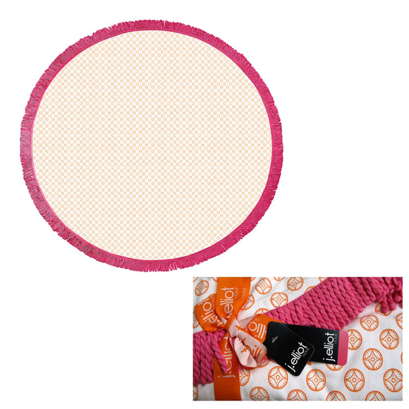 NNEDSZ Home Koel Round Cotton Turkish Towel Orange/ Pink