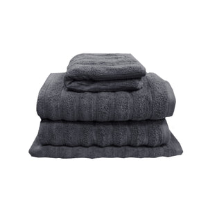 NNEDSZ Home Set of 4 George Collective Cotton Bath Towel Set Ash