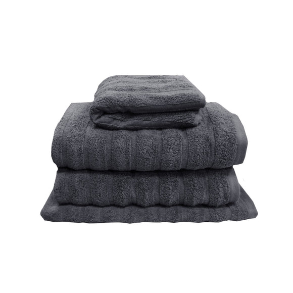 NNEDSZ Home Set of 4 George Collective Cotton Bath Towel Set Ash