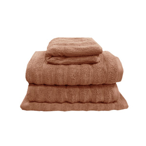 NNEDSZ Home Set of 4 George Collective Cotton Bath Towel Set Terracota