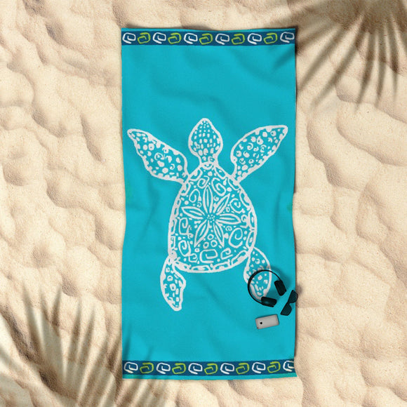 NNEDSZ Rans Premium Cotton Jacquard Beach Towel Turtle