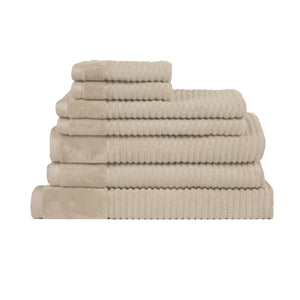 NNEDSZ Royal Excellency 7 Piece Cotton Bath Towel Set - Plaster