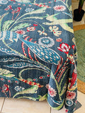 NNEDSZ Blue Peacock Kantha/ Bedspread/ Coverlet